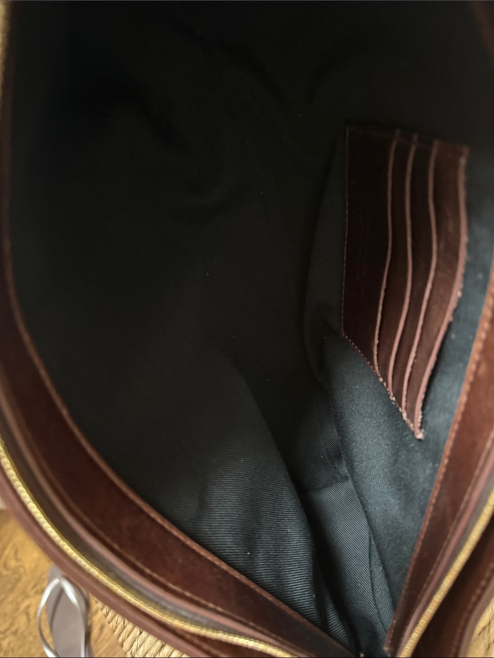 Reformation Beatrice Chestnut Brown Leather Shoulder Bag with Gold Hardware - Picture 8 of 9